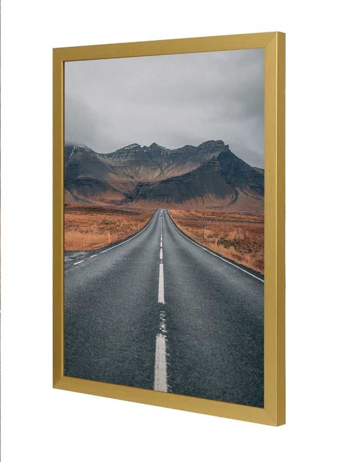 LOWHA Empty Highway Overlooking Mountain Wall Art Frame Multicolour 33x43cm  - Image 1