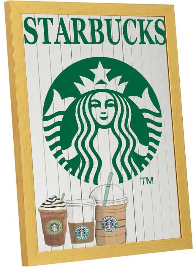 LOWHA Starbucks Cups Wall Art Frame Multicolour 33x43cm - Image 2