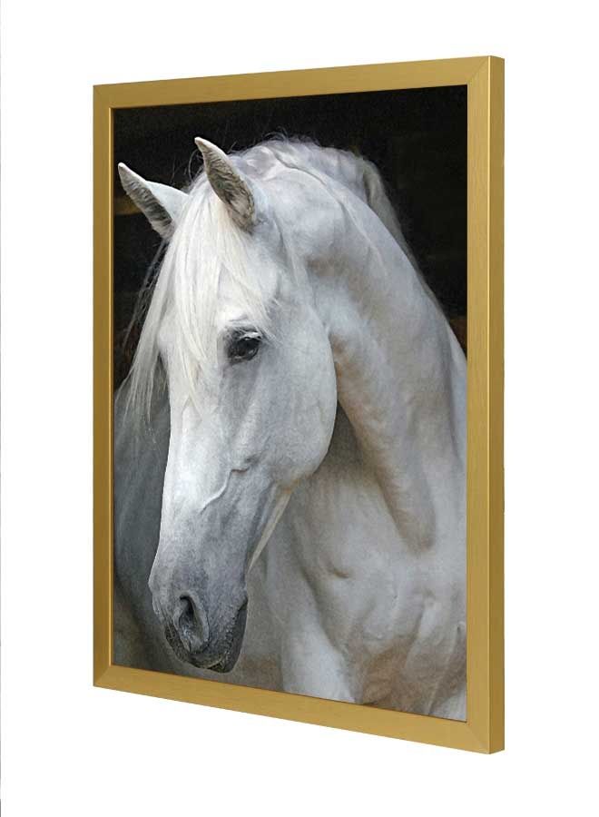 لوحة فنية بإطار لديكور الحائط تُعبر عن حصان متعدد الألوان 33x43سم - Image 1