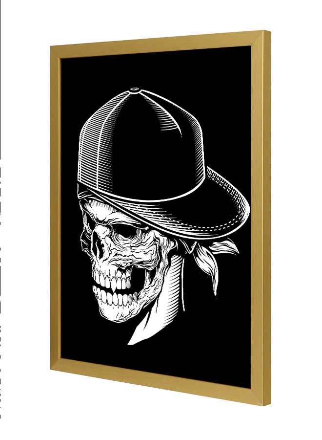 LOWHA Skull Cap Wall Art Frame Multicolour 33x43cm - Image 1