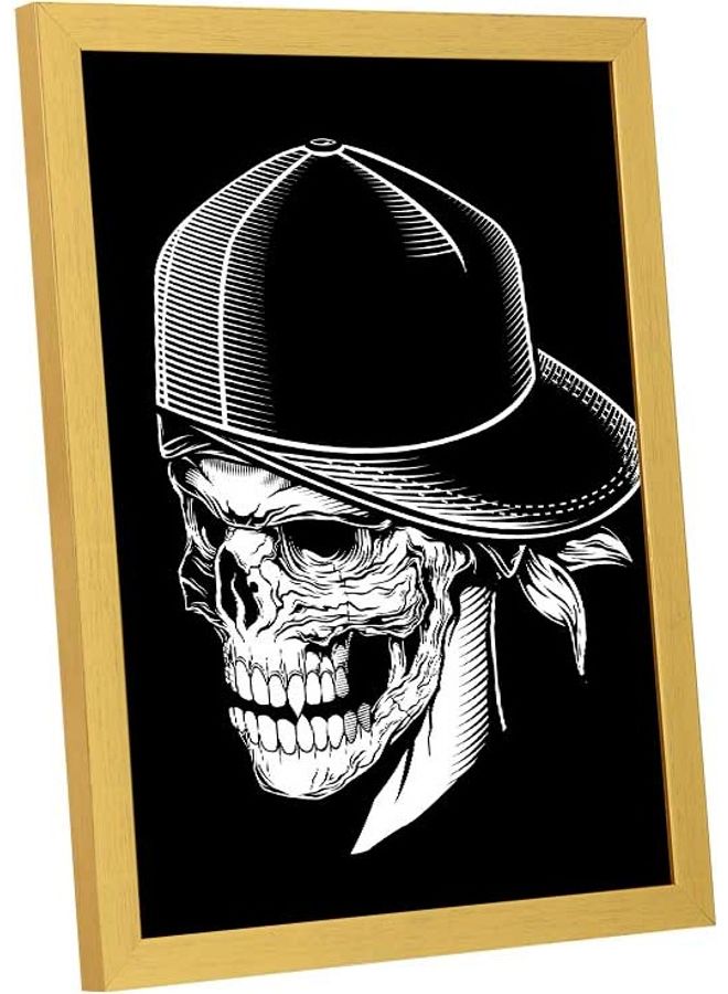 LOWHA Skull Cap Wall Art Frame Multicolour 33x43cm - Image 2