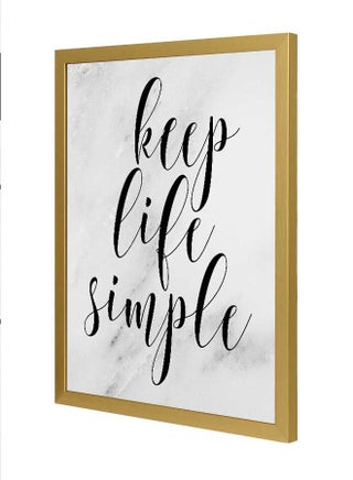 Keep Life Simple Wall Art Frame Multicolour 33x43cm - v1642513057/N52438830A_1