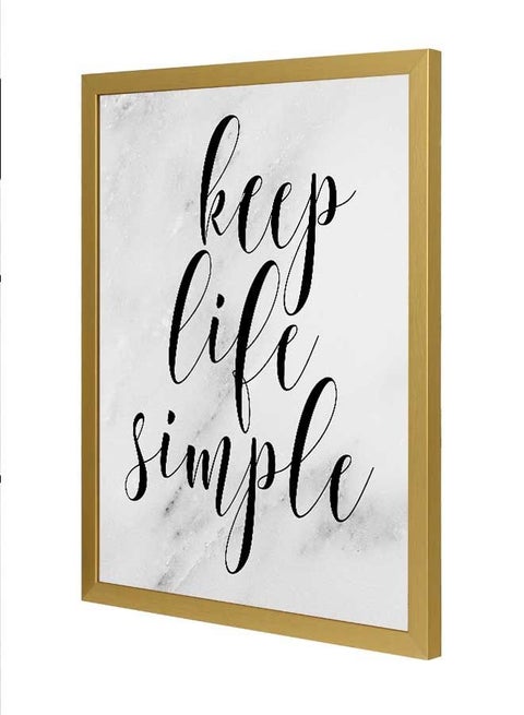 Keep Life Simple Wall Art Frame Multicolour 33x43cm