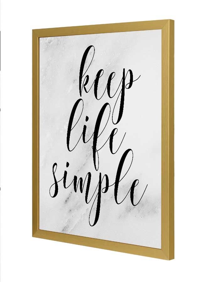 Keep Life Simple Wall Art Frame Multicolour 33x43cm