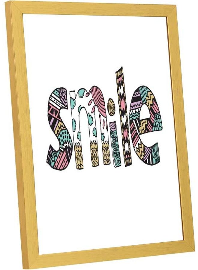 LOWHA - Smile Wall Art Frame Multicolour 33x43cm - Image 1