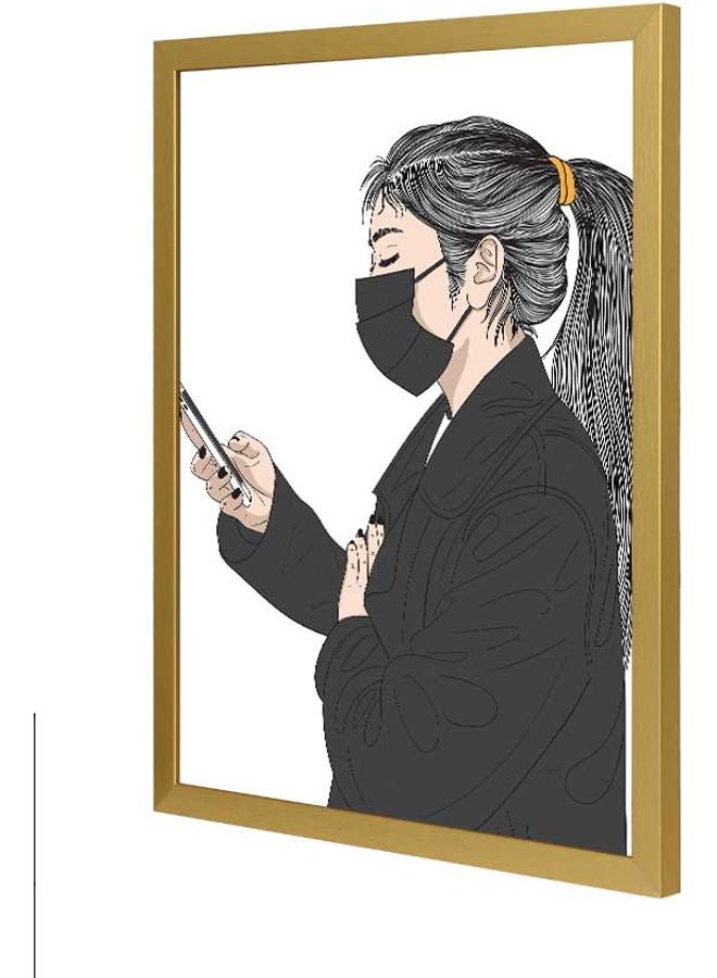 LOWHA Mask Wall Art Frame Multicolour 33x43cm - Image 1