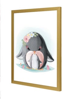 LOWHA Penguin Wall Art Frame Multicolour 33x43cm  - Image 1