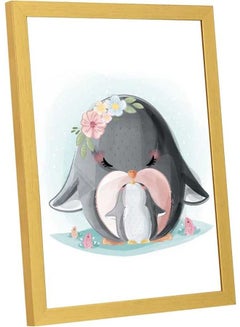 LOWHA Penguin Wall Art Frame Multicolour 33x43cm  - Image 2