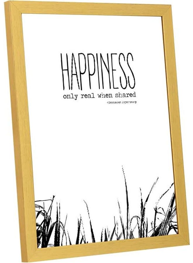 LOWHA - Happiness Only Real When Sha Wall Art Frame Multicolour 33x43cm - Image 1