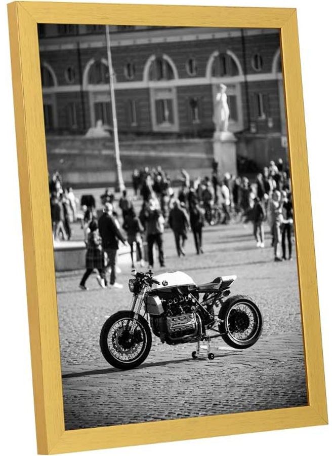 LOWHA Sports Bike Parked Near People Wall Art Frame Multicolour 33x43cm  - Image 2