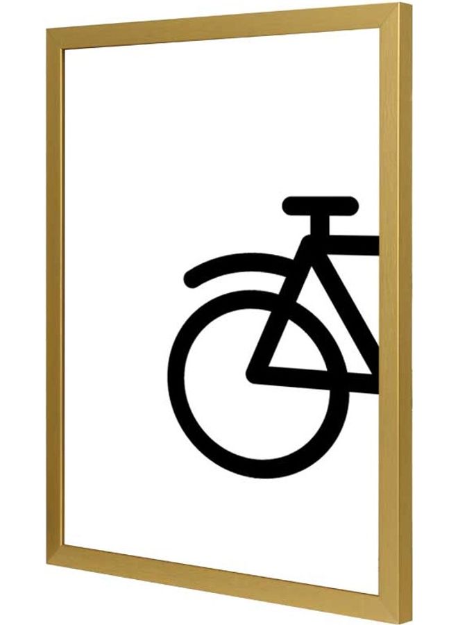 Bike Back Wall Art Frame Multicolour 33x43cm