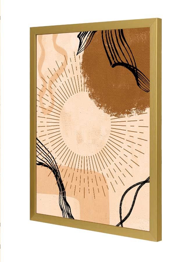LOWHA Abstract Large Sun Wall Art Frame Multicolour 33x43cm - Image 1