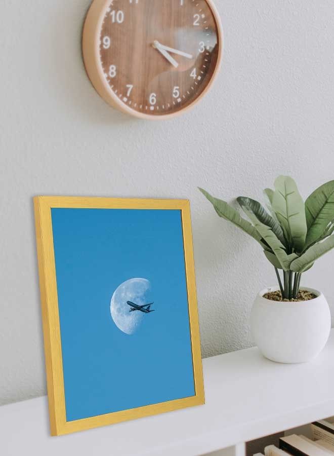LOWHA Airplane And Moon Wall Art Frame Multicolour 33x43cm  - Image 3