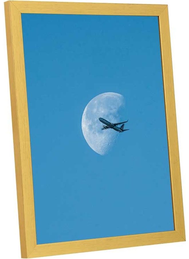 LOWHA Airplane And Moon Wall Art Frame Multicolour 33x43cm  - Image 2