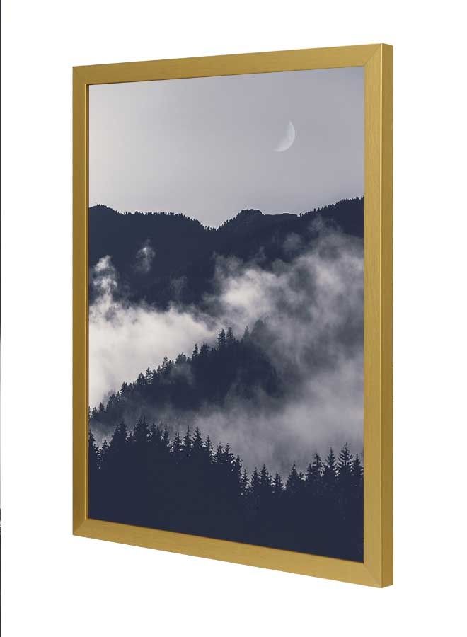 LOWHA - Mountain Cove With Fog Wall Art Frame Multicolour - Image 1