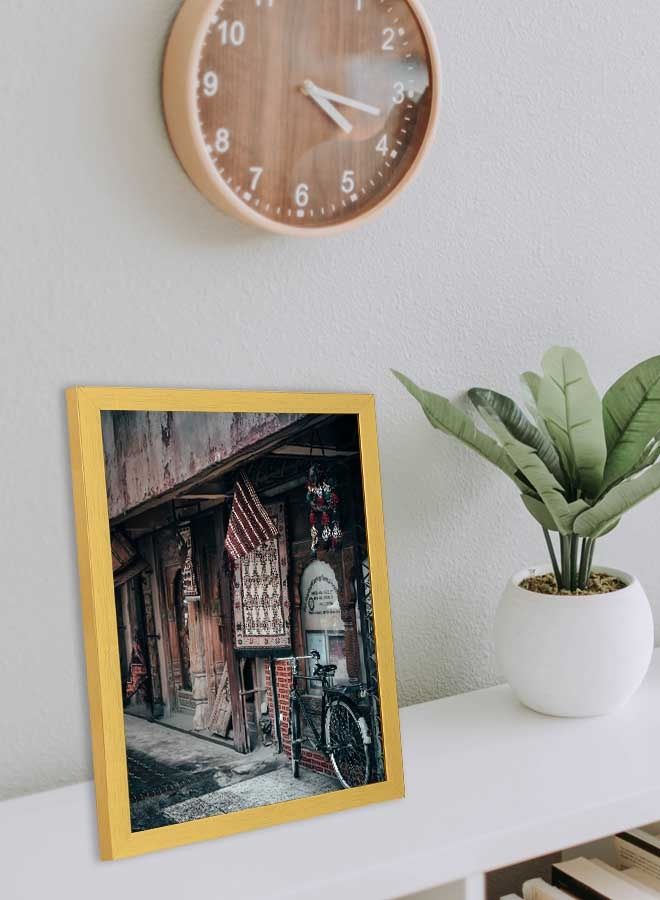 LOWHA Road Bike On Pathway Wall Art Frame Multicolour 33x43cm  - Image 3