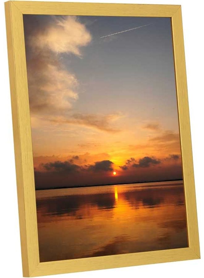 لوحة فنية بإطار لديكور الحائط بتصميم منظر جميل لغروب الشمس متعدد الألوان 33x43سم - Image 2