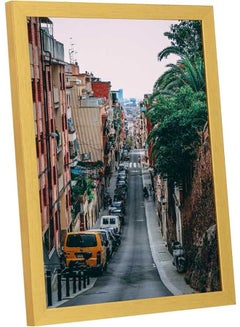 LOWHA Road Between Building Wall Art Frame Multicolour 33x43cm  - Image 2