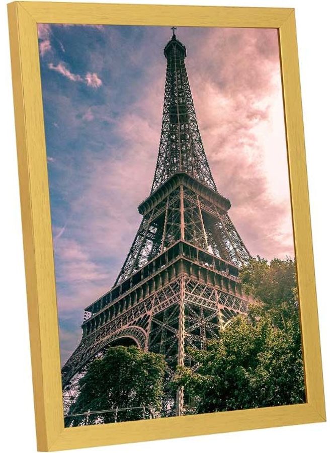 LOWHA Eiffel Tower In Paris France Wall Art Frame Multicolour 33x43cm - Image 2