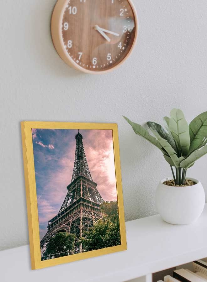 LOWHA Eiffel Tower In Paris France Wall Art Frame Multicolour 33x43cm - Image 3
