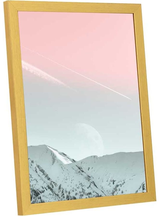 LOWHA - Mountain In Front Of Sun Wall Art Frame Multicolour 33x43cm - Image 1