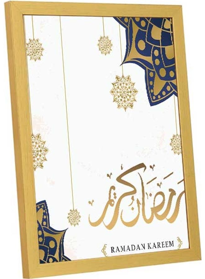 LOWHA Ramadan Wall Art Frame White/Gold/Blue 33x43cm  - Image 3