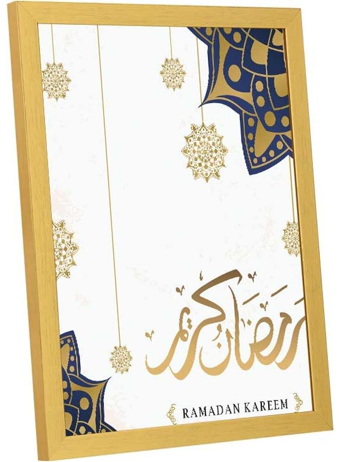 LOWHA Ramadan Wall Art Frame White/Gold/Blue 33x43cm  - Image 2
