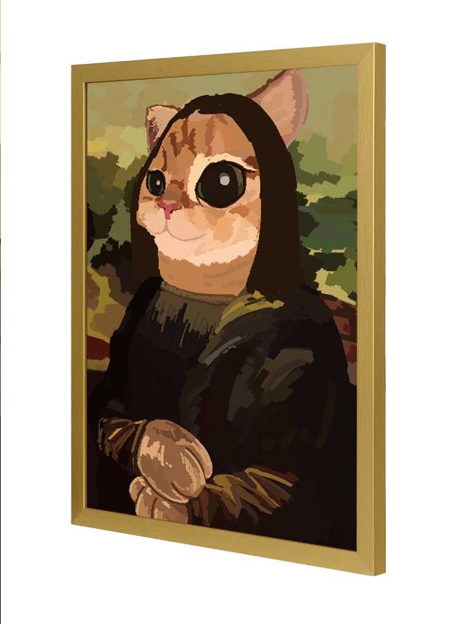 لوحة فنية بإطار لديكور الحائط بتصميم لوحة متعدد الألوان 33x43سم - Image 1