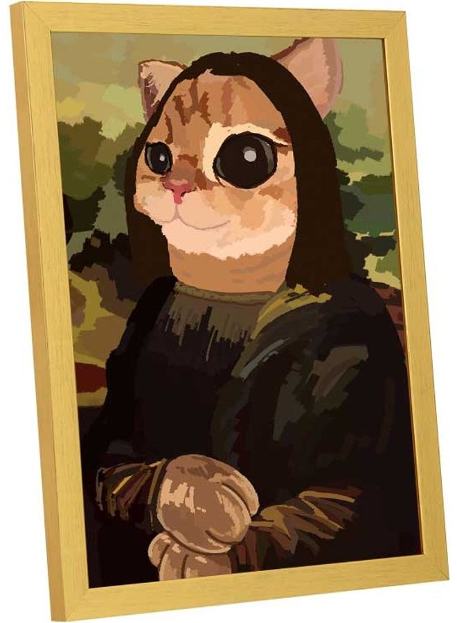 لوحة فنية بإطار لديكور الحائط بتصميم لوحة متعدد الألوان 33x43سم - Image 2