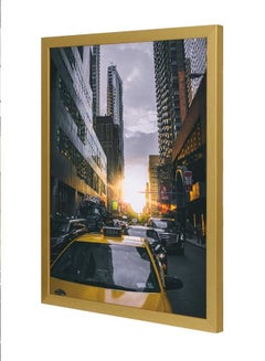 LOWHA Photo Of Cars On Asphalt Road Wall Art Frame Multicolour 33x43cm  - Image 1