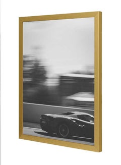 LOWHA Sports Coupe On Road Wall Art Frame Multicolour 33x43cm  - Image 1