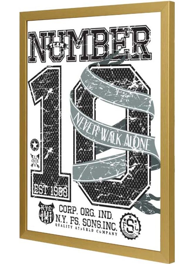 Number 10 Wall Art Frame Multicolour 33x43cm