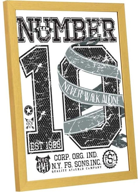 Number 10 Wall Art Frame Multicolour 33x43cm