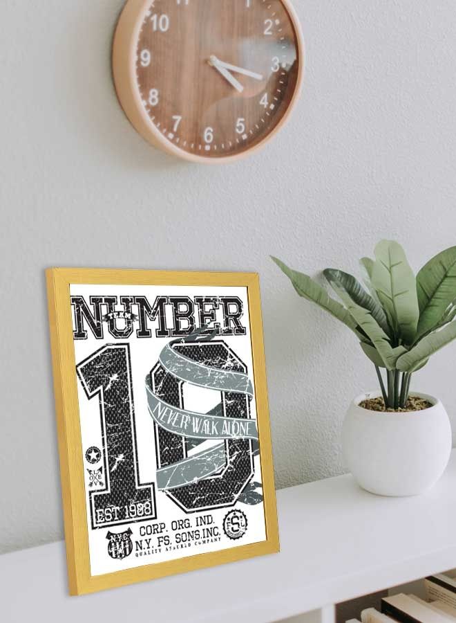 Number 10 Wall Art Frame Multicolour 33x43cm