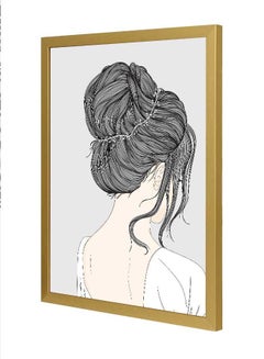 لوحة فنية بإطار لديكور الحائط بتصميم عروس متعدد الألوان 33x43سم