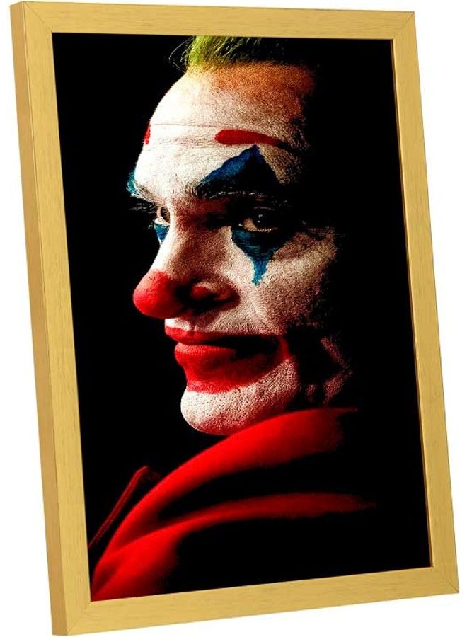 LOWHA - Joaquin Phoenix Jocker Wall Art Frame Multicolour 33x43cm - Image 1