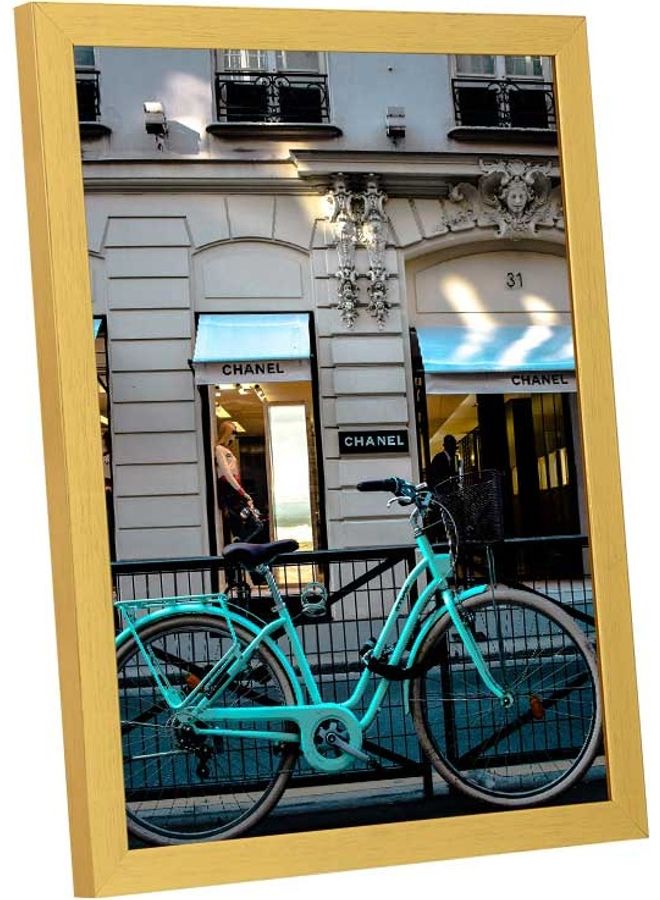 LOWHA Cruiser Bike Parked Near Chanel Store Wall Art Frame Multicolour 33x43cm - Image 2