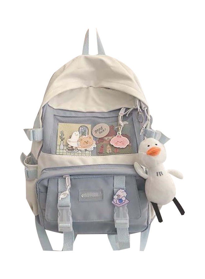Fashionable Oxford Cloth Material Large Capacity Girls Backpack Blue  - Image 1