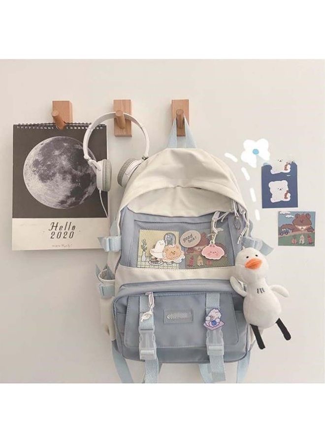 Fashionable Oxford Cloth Material Large Capacity Girls Backpack Blue  - Image 2