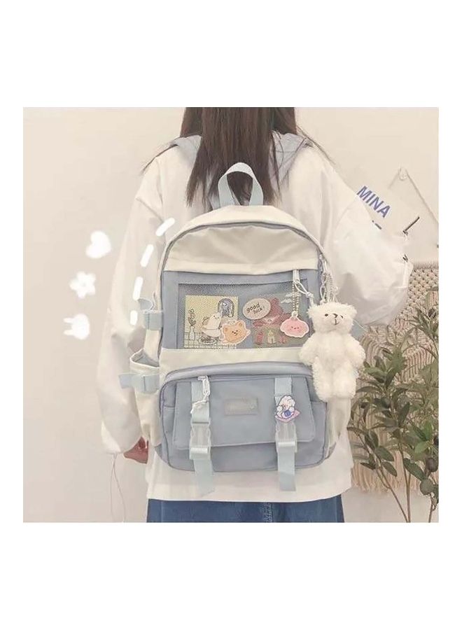 Fashionable Oxford Cloth Material Large Capacity Girls Backpack Blue  - Image 3