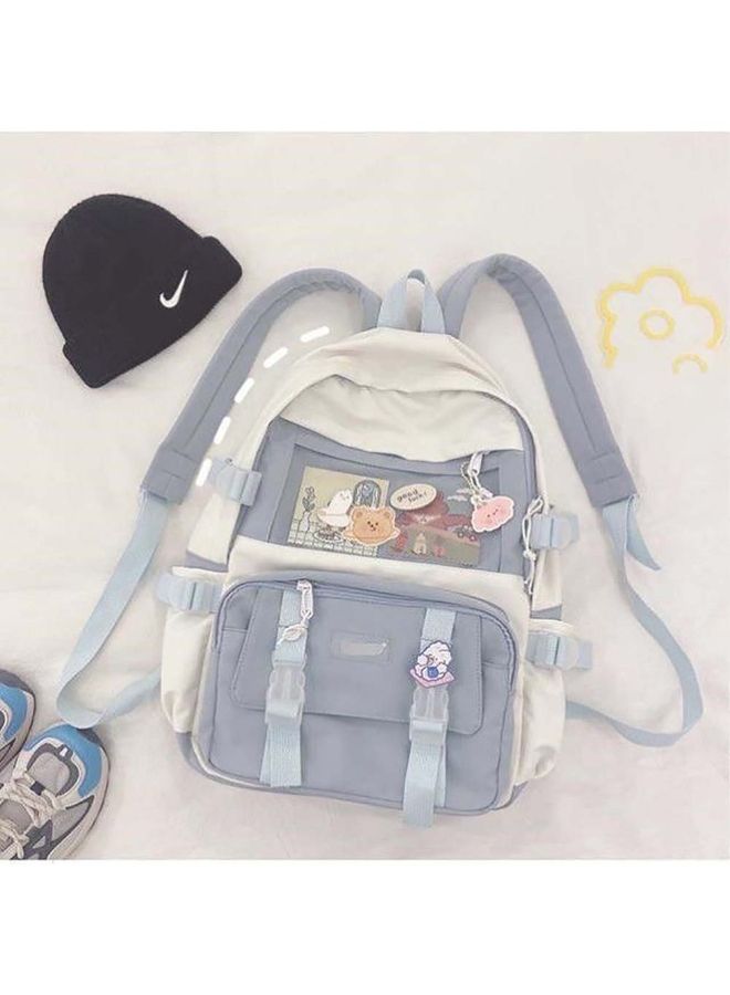Fashionable Oxford Cloth Material Large Capacity Girls Backpack Blue  - Image 4