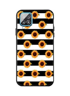 Protective Case Cover for Samsung Galaxy A12 Deamless Sunflower Pattern Multicolour