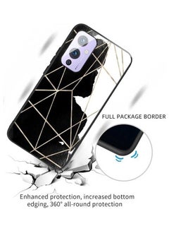 Okteq Protective Case for OnePlus 9- Cloud  Lines Black/White  - Image 2