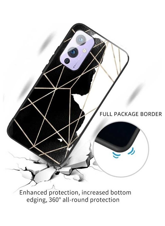 Okteq Protective Case for OnePlus 9- Cloud  Lines Black/White  - Image 2