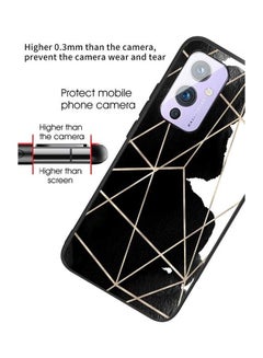 Okteq Protective Case for OnePlus 9- Cloud  Lines Black/White  - Image 3