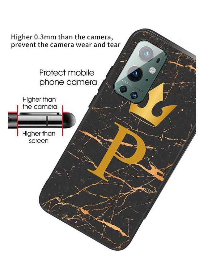 Okteq - Protective Case for OnePlus 9 Pro P Letter Marble - Image 1
