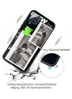 Okteq Protective Case Cover for Samsung Galaxy A12 Manga Cover Image Black/White/Green  - Image 2