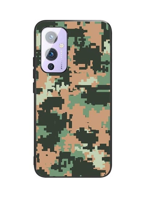 Protective Case for OnePlus 9-  Orange Pixle Camouflage Multicolour