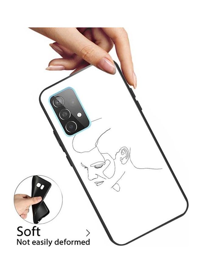 Okteq Protective Case Cover For Samsung Galaxy A72 4G / A72 5G- Male Face White/Black - Image 3