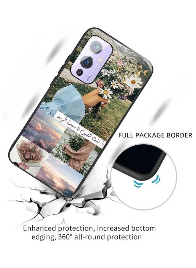 Okteq - Protective Case for OnePlus 9- Cloud Girl Green/White/Blue - Image 1